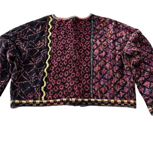 VINTAGE ROBIN ORIGINAL ROBIN BERGMAN HANDLOOM CHENILLE CARDIGAN M/L - Picture 2 of 15